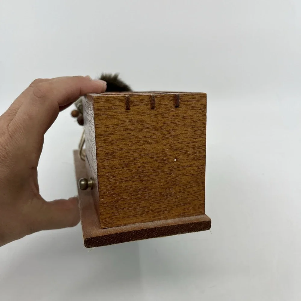 MCM‎ Kitschy Desk Organizer 1950's Wood Earl Bernard Japan Odd Couple